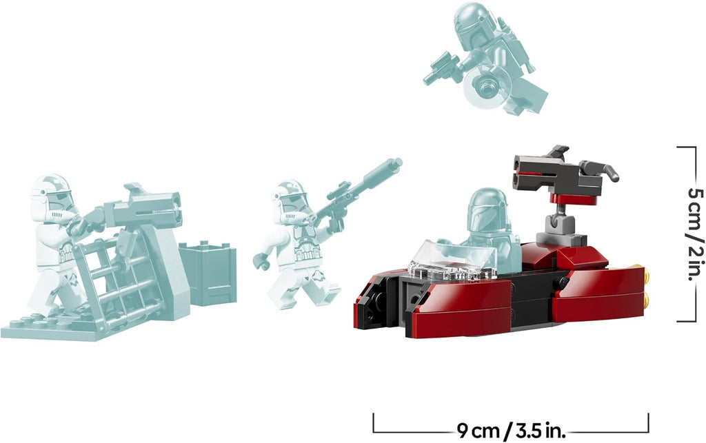 LEGO Star Wars 75449 Belagerung von Mandalore Battle Pack - Action-Spielzeug mit 2 Mandalorianer- & 2 Klontruppler-Minifiguren sowie Speederbike & Blastern - Geschenk für Kinder ab 6 Jahren & Fans