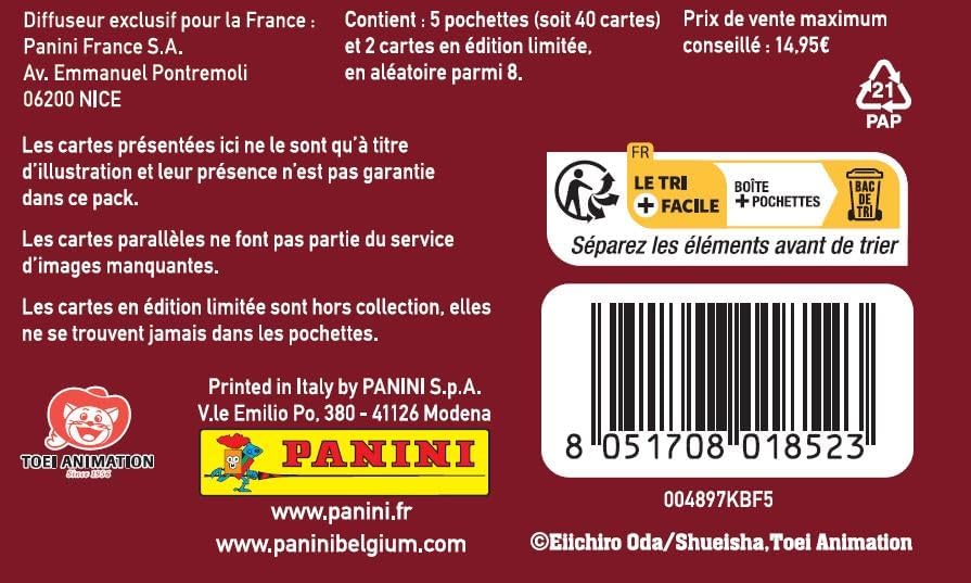 Panini One Piece Trading Cards 25th Anniversary, Blister Pack, 5 Boosters + 2 Cards, Limited Edition, 004897KBF5