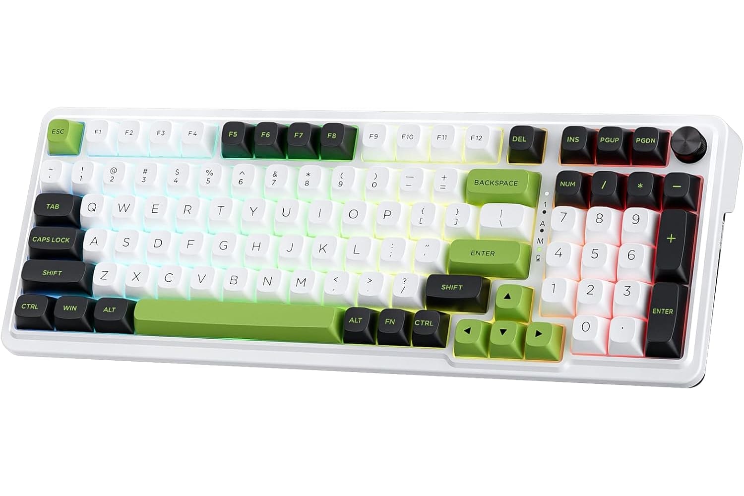 Redragon K686 PRO SE Anime Gasket Gaming Tastatur RGB 3 Modus 98 Tasten | Hot Swap Sockel Drehknopfsteuerung Geräuschdämpfende Pads Custom Hi Fi Linear