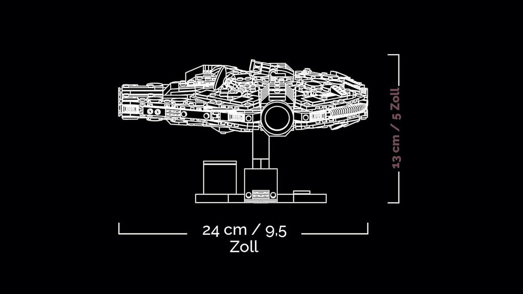 LEGO Star Wars 75375 Millenium Falke – Raumschiff-Modell für Erwachsene mit Display-Ständer und Namensschild als Coole Schreibtischdeko – Geschenk für Fans von Eine Neue Hoffnung