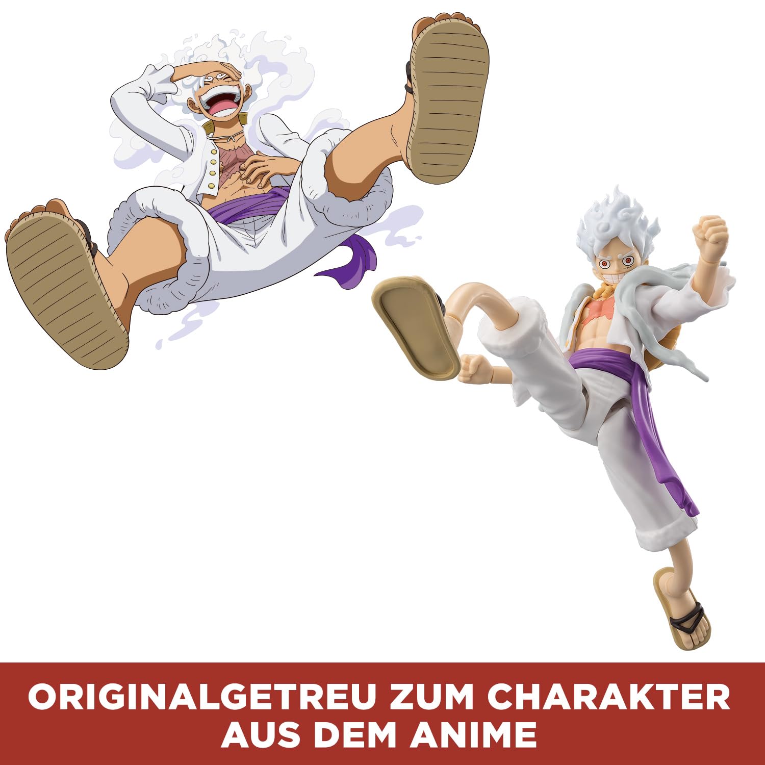 BANDAI – Anime Heroes – One Piece Figur – Lorenor Zorro 17 cm Three Sword Style – Offizielle Lizenz One Piece – Bewegliche Manga Figur Zorro 3 Schwerter – Spielzeug für Kinder ab 4 Jahren – 37052