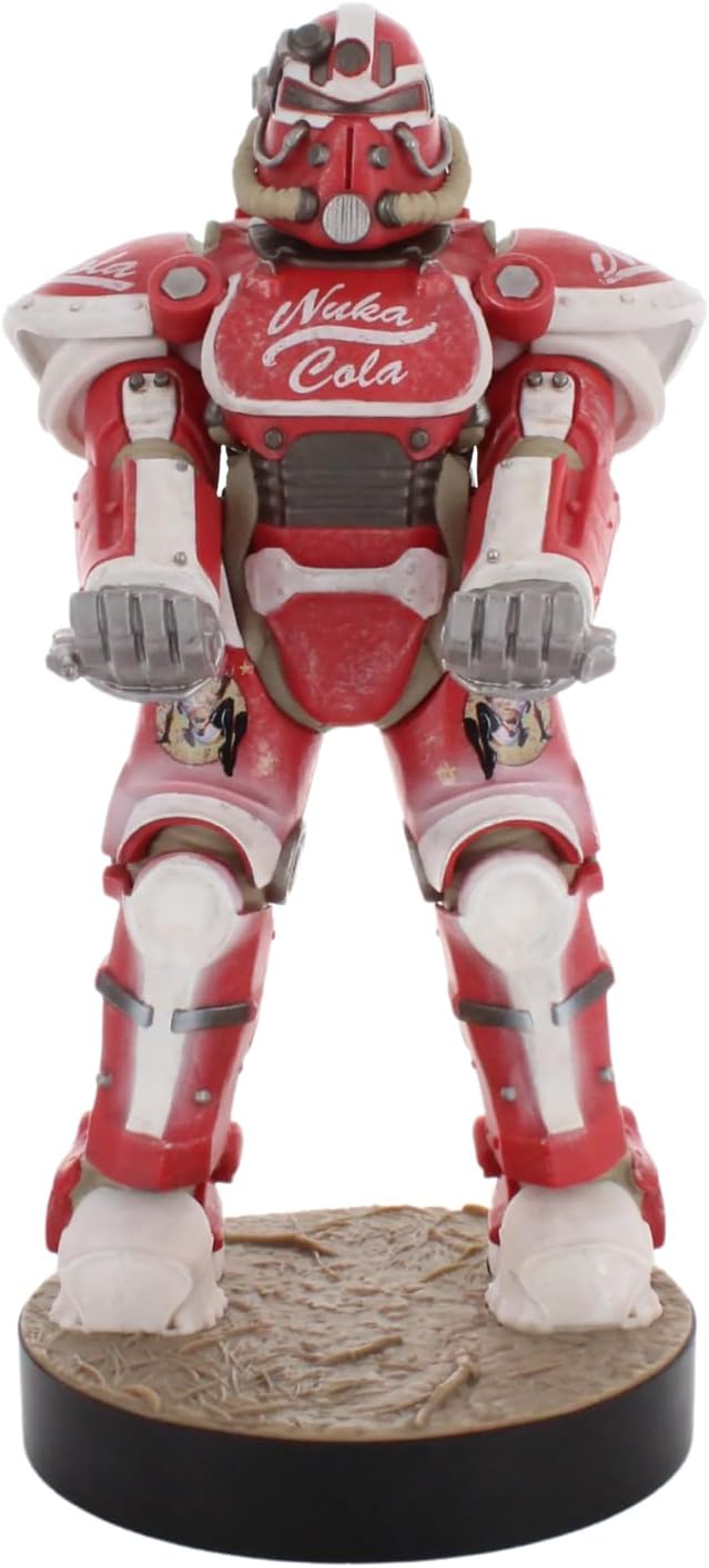Cableguys Fallout Nuka Cola Power Armour Controller Halter & Handy Ständer - Gaming Zubehör für Schreibtisch-Setup, Ständer Kompatibel mit Xbox-, PlayStation- & den meisten Standard-Controllern