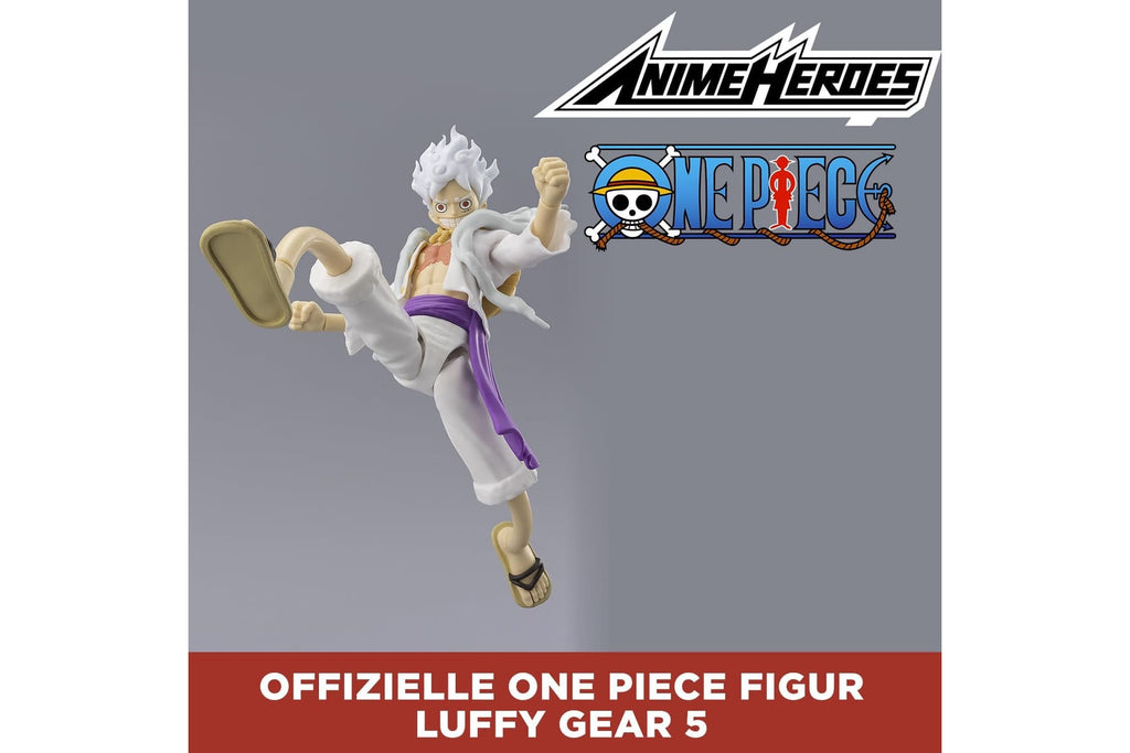 BANDAI – Anime Heroes – One Piece Figur – Lorenor Zorro 17 cm Three Sword Style – Offizielle Lizenz One Piece – Bewegliche Manga Figur Zorro 3 Schwerter – Spielzeug für Kinder ab 4 Jahren – 37052