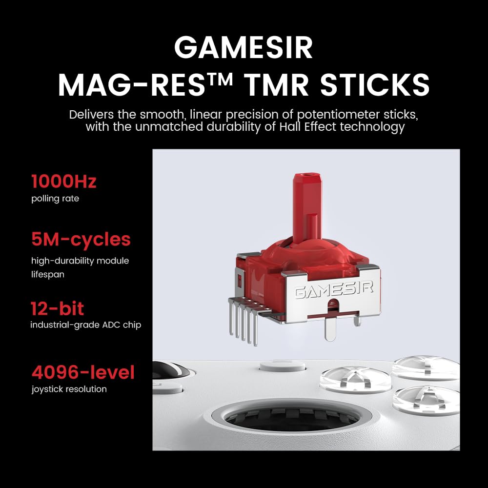GameSir G7 Pro 1000Hz Controller mit Ladestation für Xbox Series X|S, Xbox One, Windows 10/11 & Android – TMR Joysticks, verstellbare Trigger & 4 programmierbare Tasten – Shadow Ember