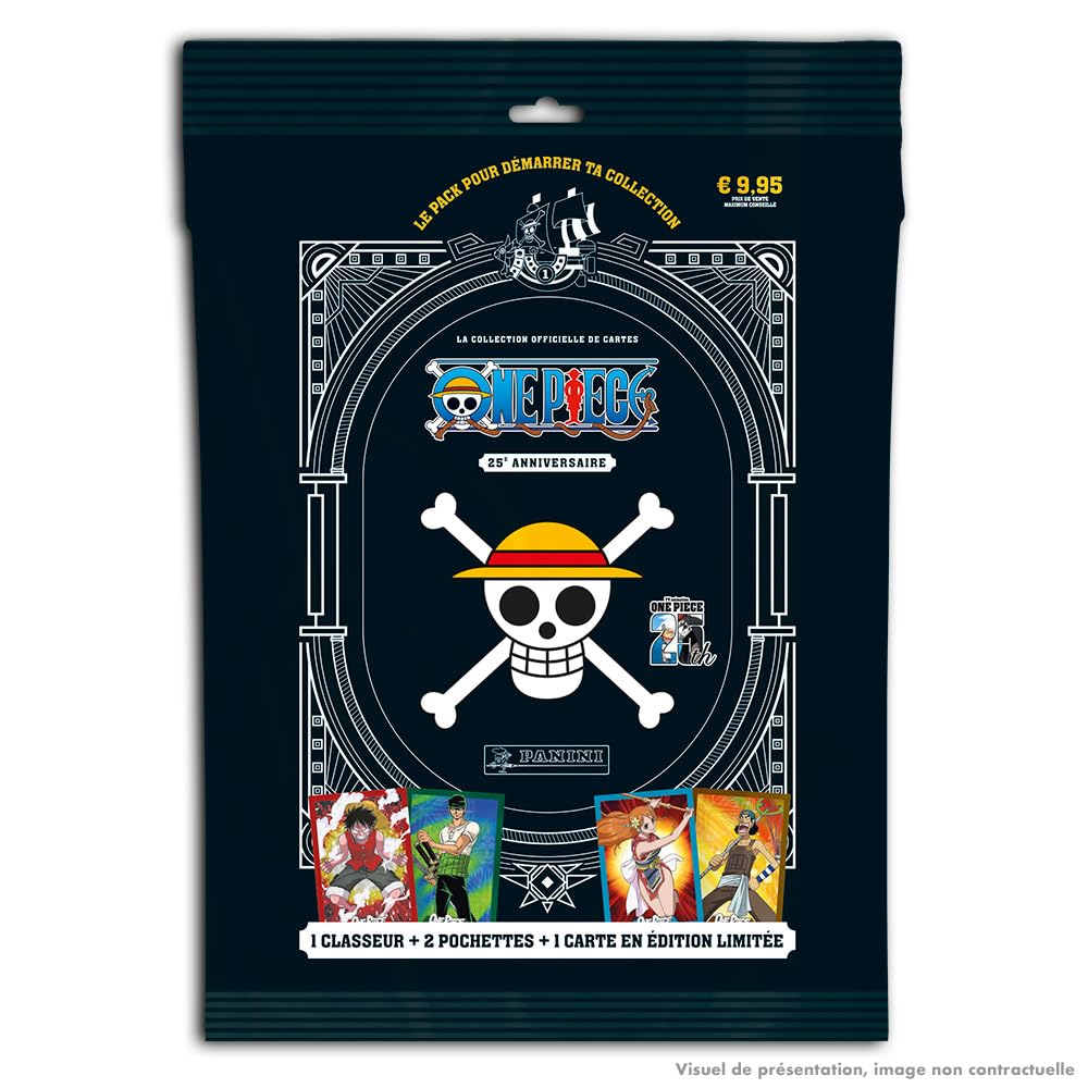 Panini One Piece Trading Cards 25TH Anniversary Box with 18 Packs (8 Cards), 004897BOX18F