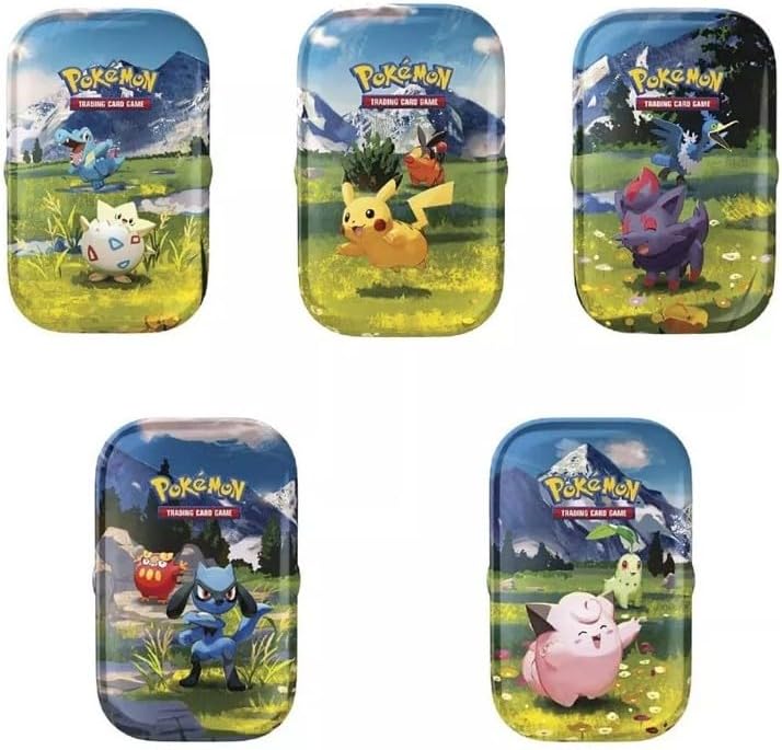 PoKéMoN Mini Tin Bundle, 50 verschiedene Karten, 1 zufällig ausgewählte, extrem seltene Spielmünze