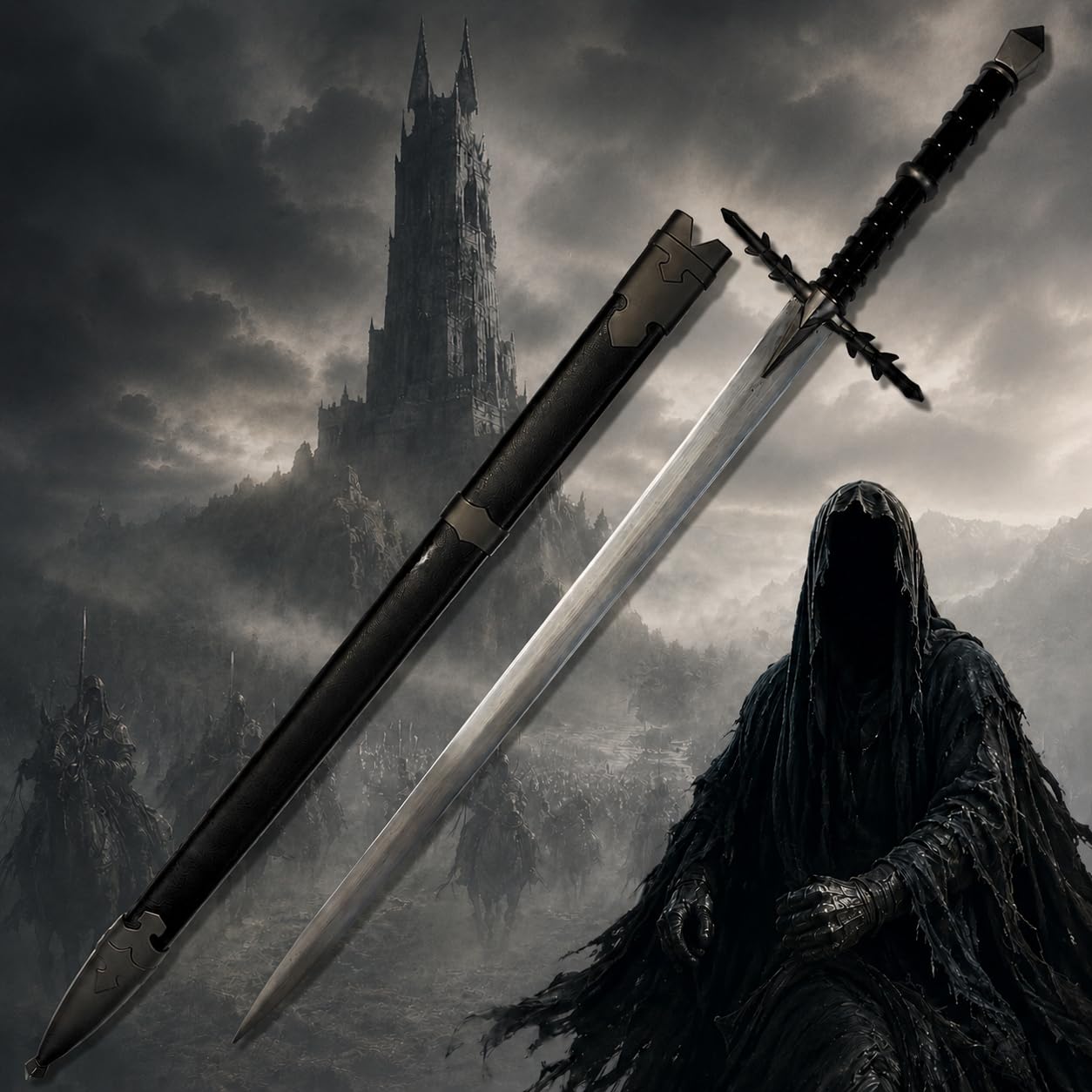 Der Herr der Ringe - LOTR Schwert, Filmschwert, echt, aus Stahl, Der Hobbit, Zauberer Merch, Aragorn Sword, Deko für Sammler und als Geschenk