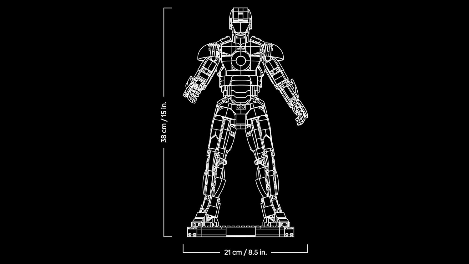 LEGO | Marvel Iron Man Mark 3 Sammleredition - Avengers Bauset für Erwachsene - Modellbau mit Minifigur, Ständer und Namensschild - Kreatives Geschenk für Männer, Frauen und Allen Fans - 76344