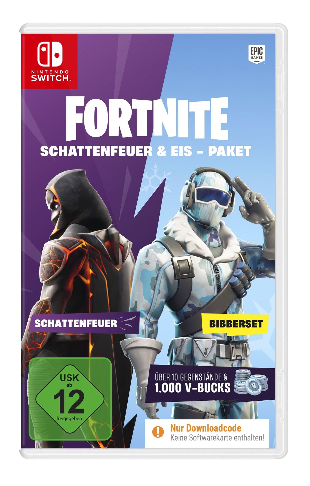 Fortnite Schattenfeuer & Eis -Paket (Download-Code in der Box) - Switch 2