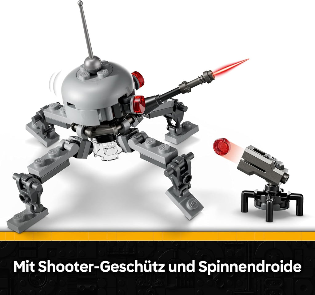 LEGO Star Wars Klonsoldaten des 327. Sternenkorps Battle Pack - Spielzeug für Kinder ab 7 Jahren - Minifiguren zum Bauen und Sammeln - Kreatives Geschenk für Jungen und Mädchen - 75431 | 258 Stück Sammlerspielzeug, 4 Minifiguren 3 Battle Droid Figuren & A