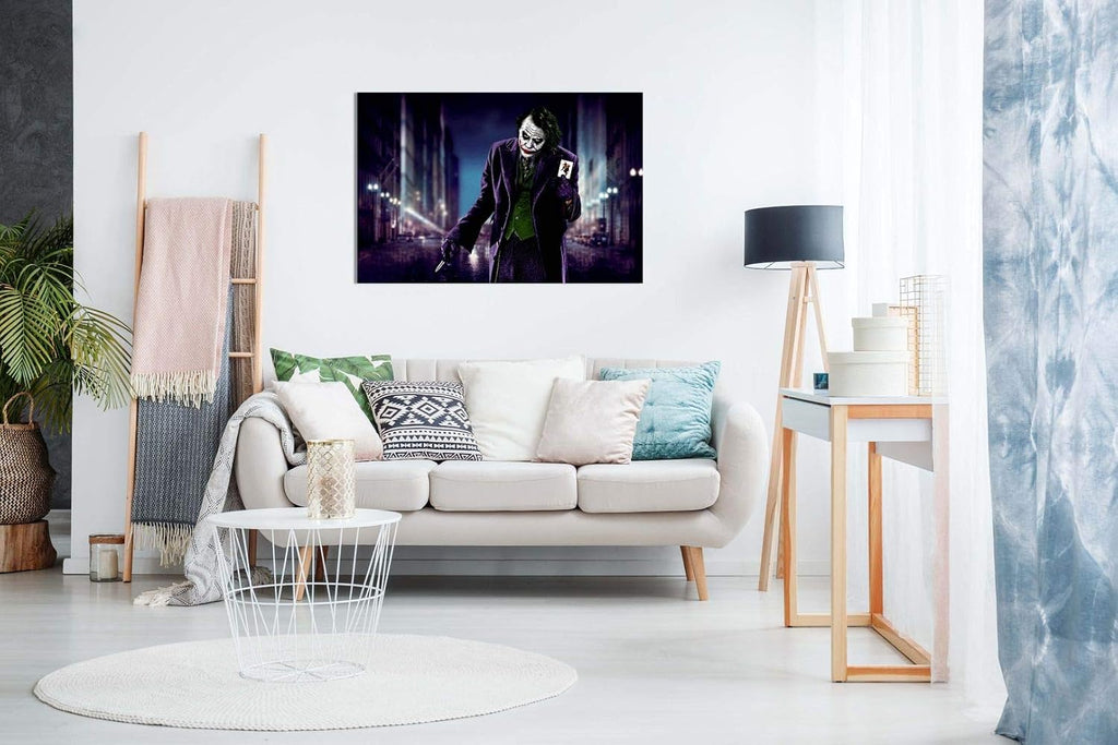 Panther Print Joker & Card Batman Canvas Print, 76.2 x 50.8 cm