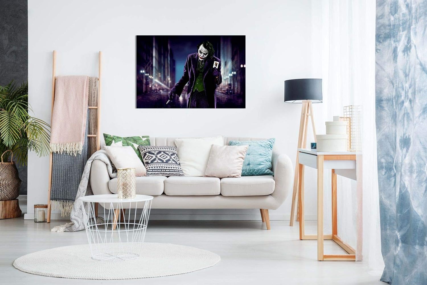 Panther Print Joker & Card Batman Canvas Print, 76.2 x 50.8 cm