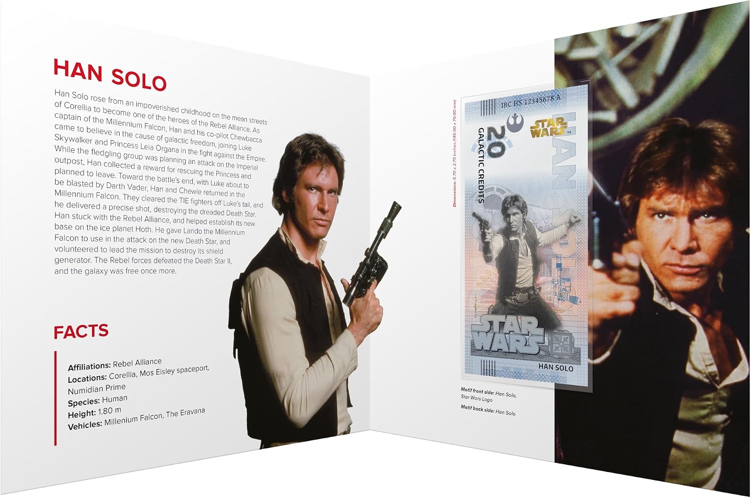 FANTASY CLUB Star Wars Original Han Solo Trilogie | Offizielles Merchandising | Limitierte Auflage mit goldenem Hologramm und UV-Effekten
