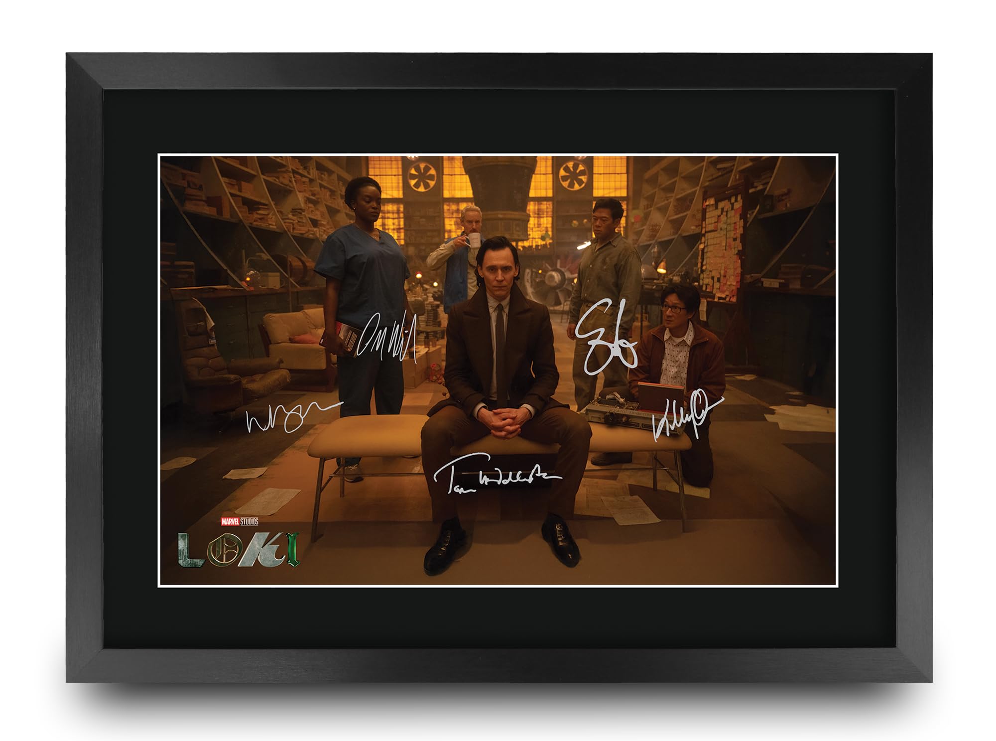 HWC Trading Loki Gifts Printed Signed Autograph Photo for TV Memorabilia Fans - A3 Framed