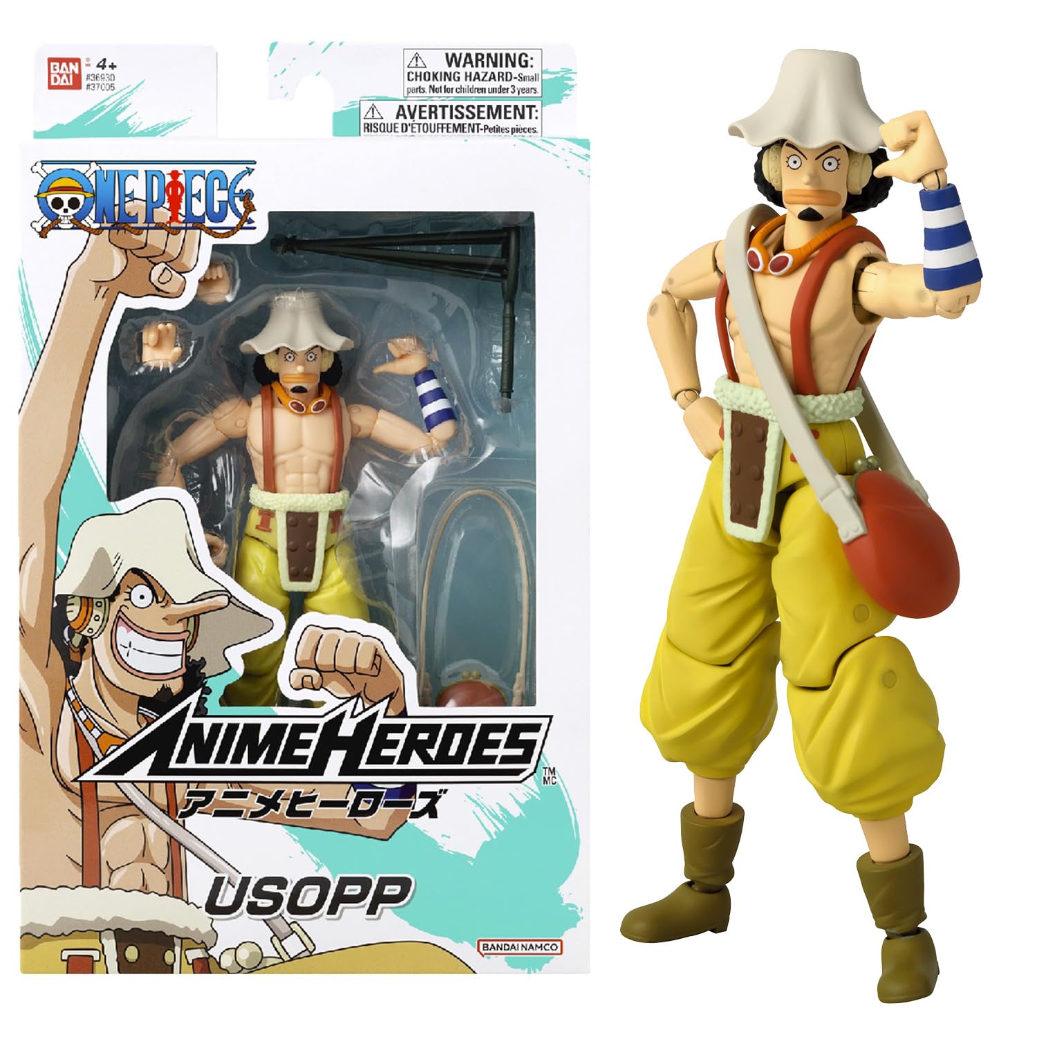 BANDAI – Anime Heroes – One Piece Figur – Lorenor Zorro 17 cm Three Sword Style – Offizielle Lizenz One Piece – Bewegliche Manga Figur Zorro 3 Schwerter – Spielzeug für Kinder ab 4 Jahren – 37052