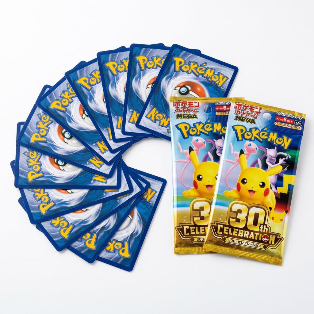 2X 30 Jahre Booster Celebration Original T-Chinesisch Pokemon Traditionell CH 30th Anniversary Booster Packs (insgesamt 12 Karten) + Heartglobal Versandschutz