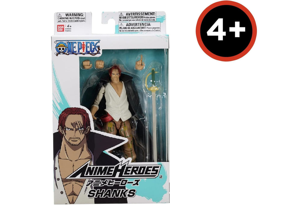 BANDAI – Anime Heroes – One Piece Figur – Lorenor Zorro 17 cm Three Sword Style – Offizielle Lizenz One Piece – Bewegliche Manga Figur Zorro 3 Schwerter – Spielzeug für Kinder ab 4 Jahren – 37052