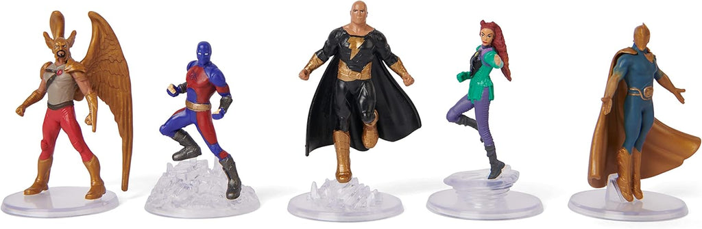 DC Comics, Black Adam Justice Society 5-Pack, 2-inch Action Figures with Stand, Black Adam Movie Collectible Kids Toys, for Ages 3 and Up