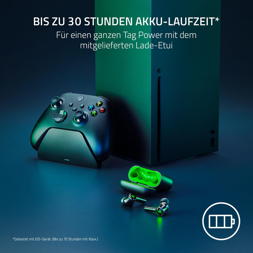 Razer Hammerhead HyperSpeed - Drahtlose Multiplattform-Gaming in ear Kopfhörer für Xbox (True Wireless Gaming Earbuds mit HyperSpeed Wireless & Bluetooth 5.3, Chroma RGB) Schwarz