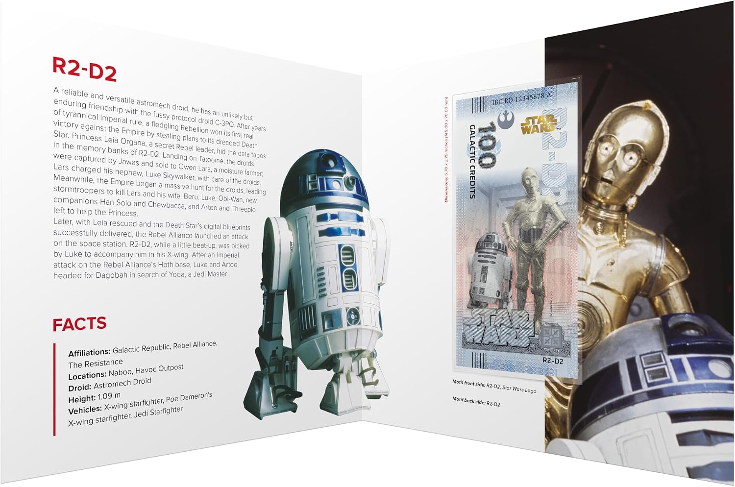 FANTASY CLUB Star Wars Original-Trilogie R2-D2 & C-3PO | Offizielle Merchandising | Limitierte Auflage mit goldenem Hologramm und UV-Effekten
