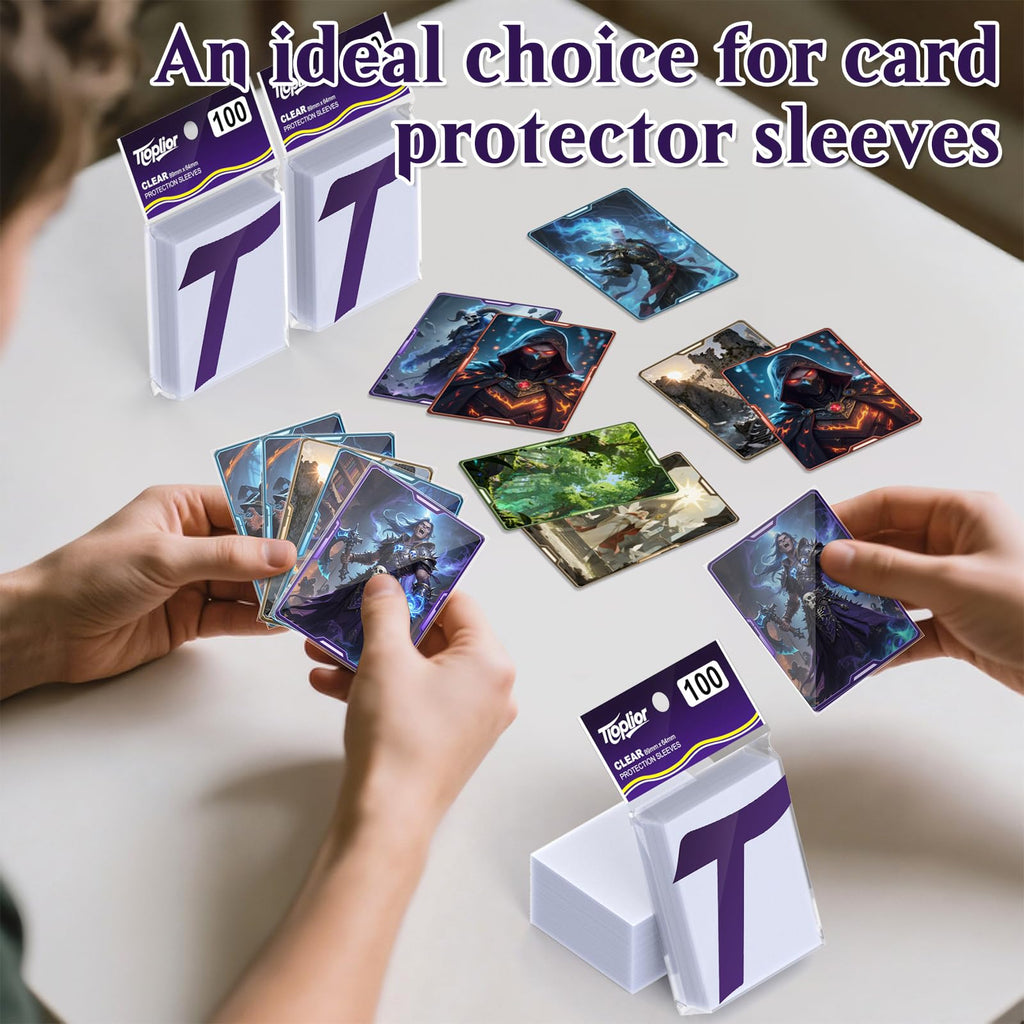 600ct Sammelkartenhülle Perfekte Passform MTG Kartenhüllen Sportkartenschutz für Fotokarte, Standard TCG Karten Sleeve Fit für Magic Baseball Card 66 * 91 mm (600)