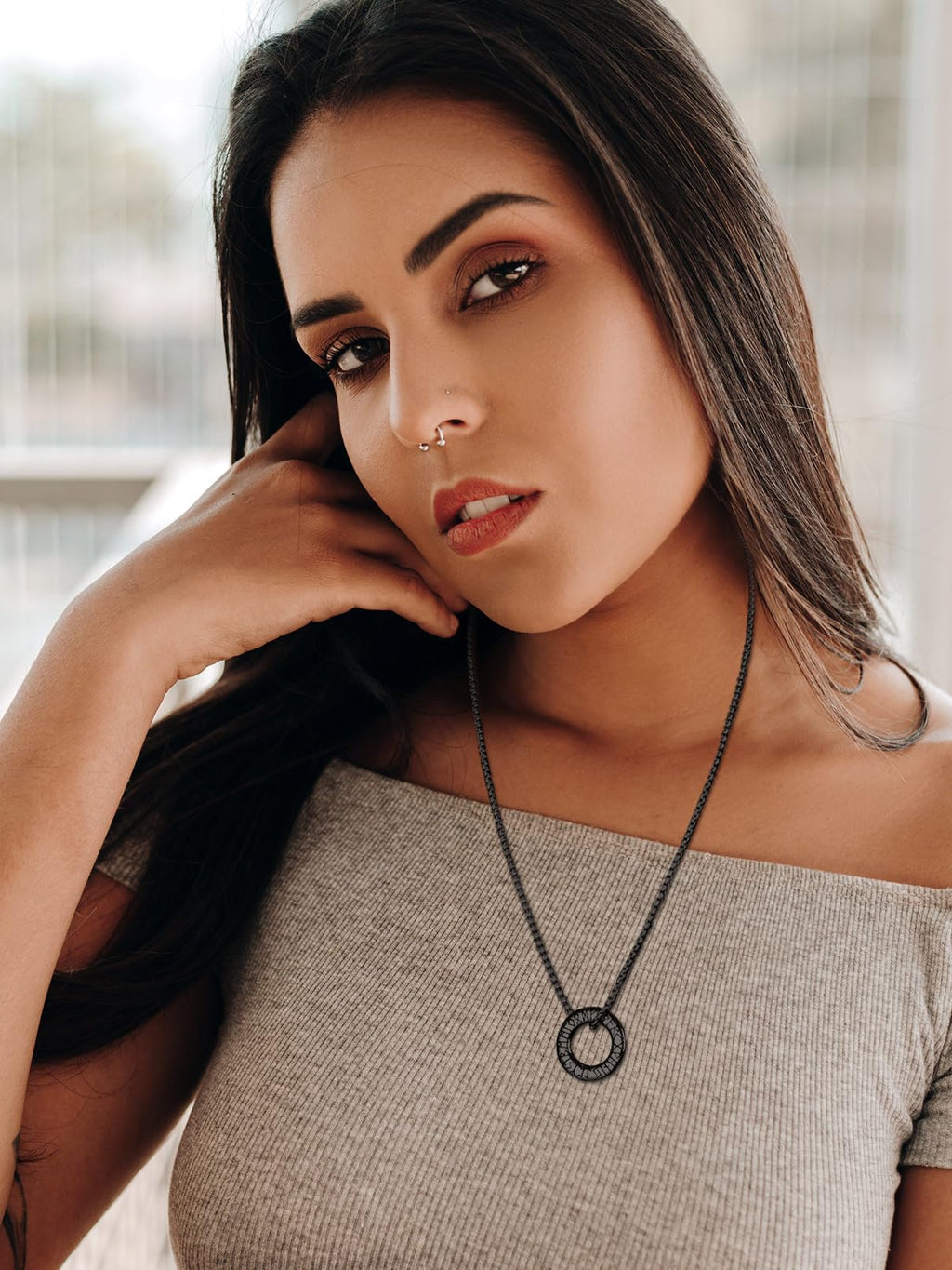 FaithHeart Lederkette Herren Damen Leder Halskette Männer Kette mit Runen Anhänger Edelstahl Lederband mit Mobius Rund/Dreieck/Unendlichkeit Kunstleder Lederhalsband verstellbar Wikinger Schmuck