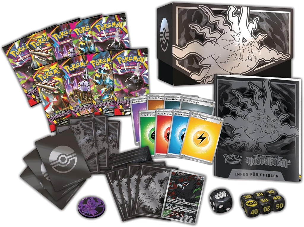 Pokemon Mega Entwicklungen Dunkelnacht – Top Trainer Box TTB - Deutsch NEU & OVP und BB-Toy-Trades-Toploader