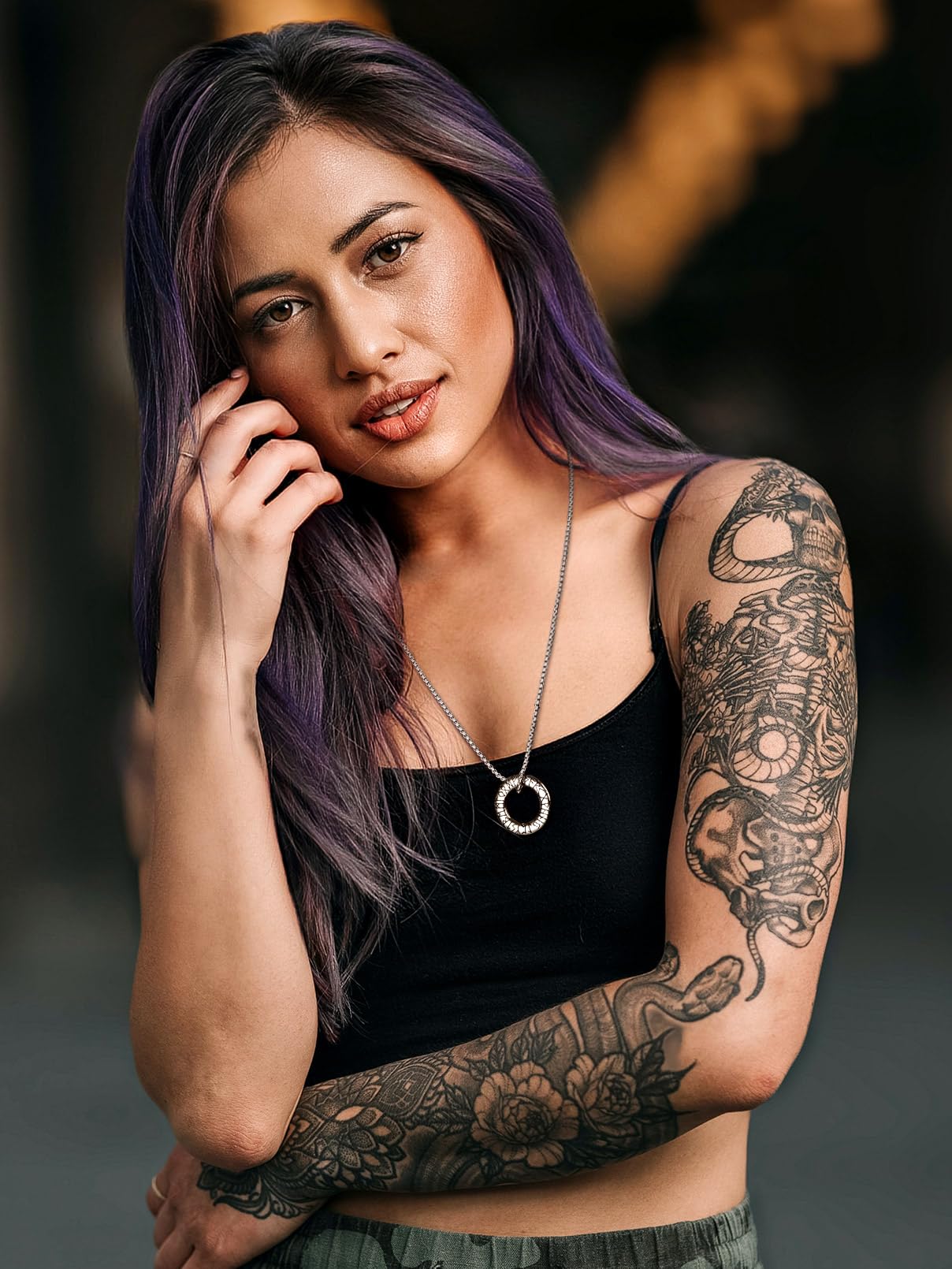 FaithHeart Lederkette Herren Damen Leder Halskette Männer Kette mit Runen Anhänger Edelstahl Lederband mit Mobius Rund/Dreieck/Unendlichkeit Kunstleder Lederhalsband verstellbar Wikinger Schmuck