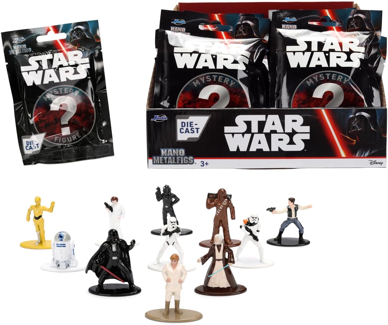 Jada Toys Star Wars Figur, ca. 4 cm, aus Metall, 1 Stück | 1 von 13 Mini-Sammelfiguren, Blind Pack, Für Fans & Sammler, Ab 3 Jahren
