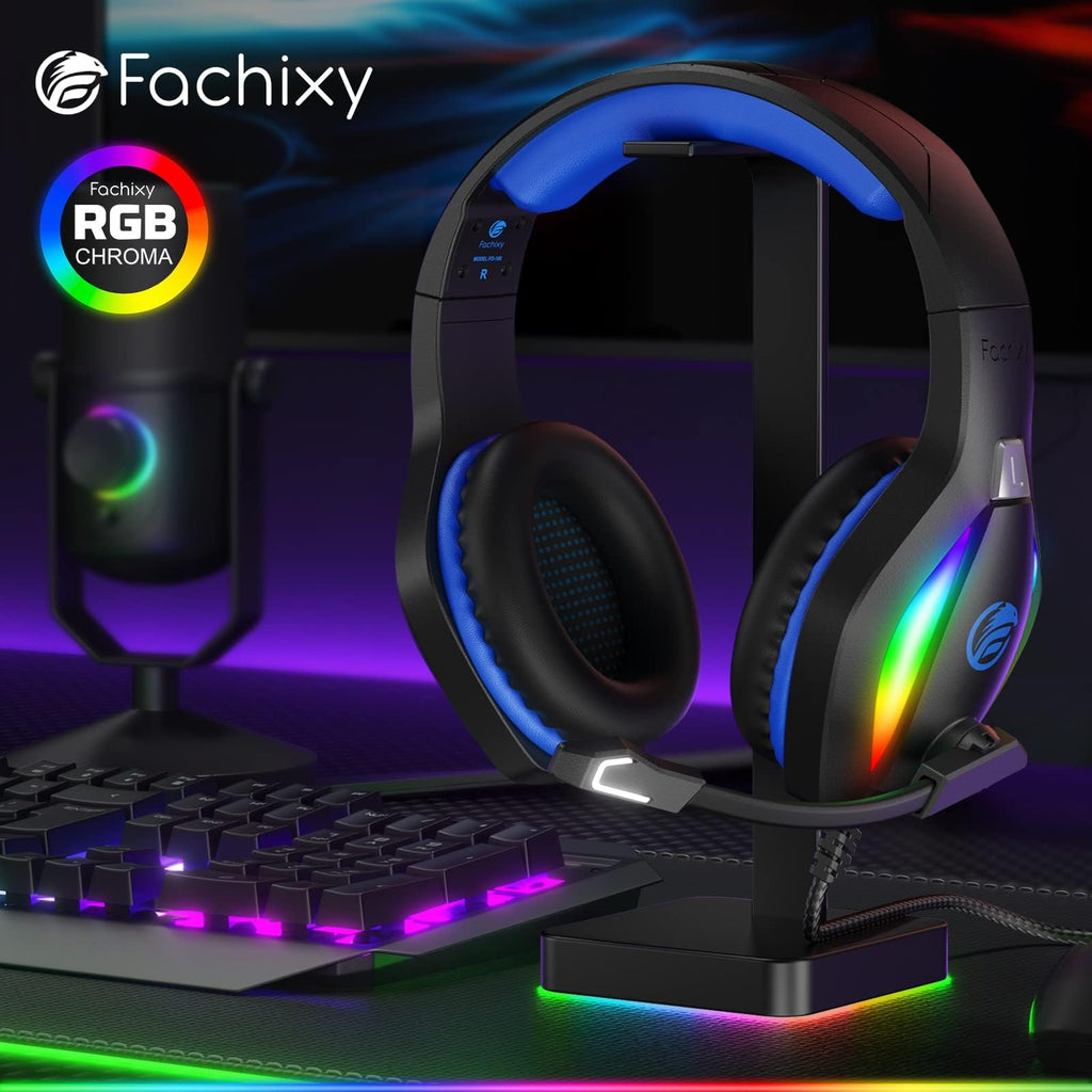 Fachixy Wireless Gaming Headset mit Mikrofon für PS5, PS4, PC, Mac, Switch