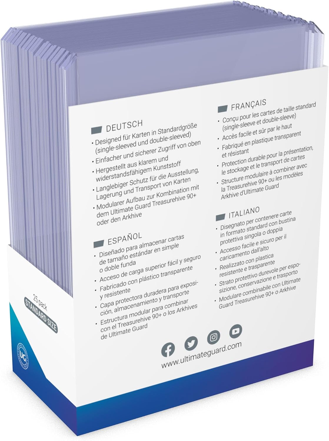 Ultimate Guard Card Covers Toploading 35 pt Transparent (25er-Pack)