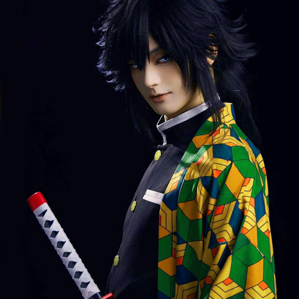 Bocguy Anime Cosplay, Giyuu/Shinobu/Mitsuri/Muichirou/Tanjiro/Nezuko/Zenitsu Anime Kostüm Erwachsene, Animecharakter Kimono Uniform für Karneval Halloween Cosplayparty AnimeConventions