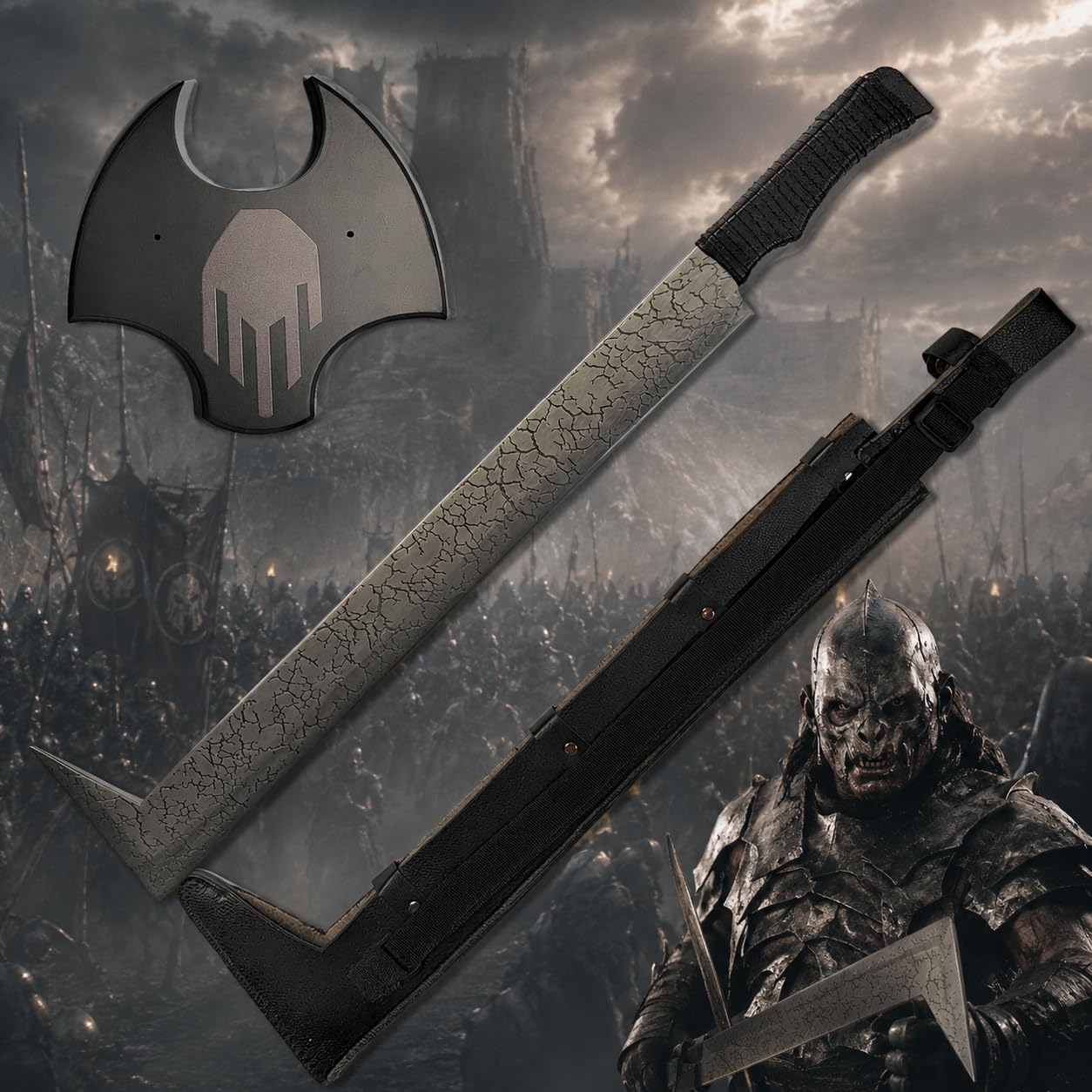 Der Herr der Ringe - LOTR Schwert, Filmschwert, echt, aus Stahl, Der Hobbit, Zauberer Merch, Aragorn Sword, Deko für Sammler und als Geschenk
