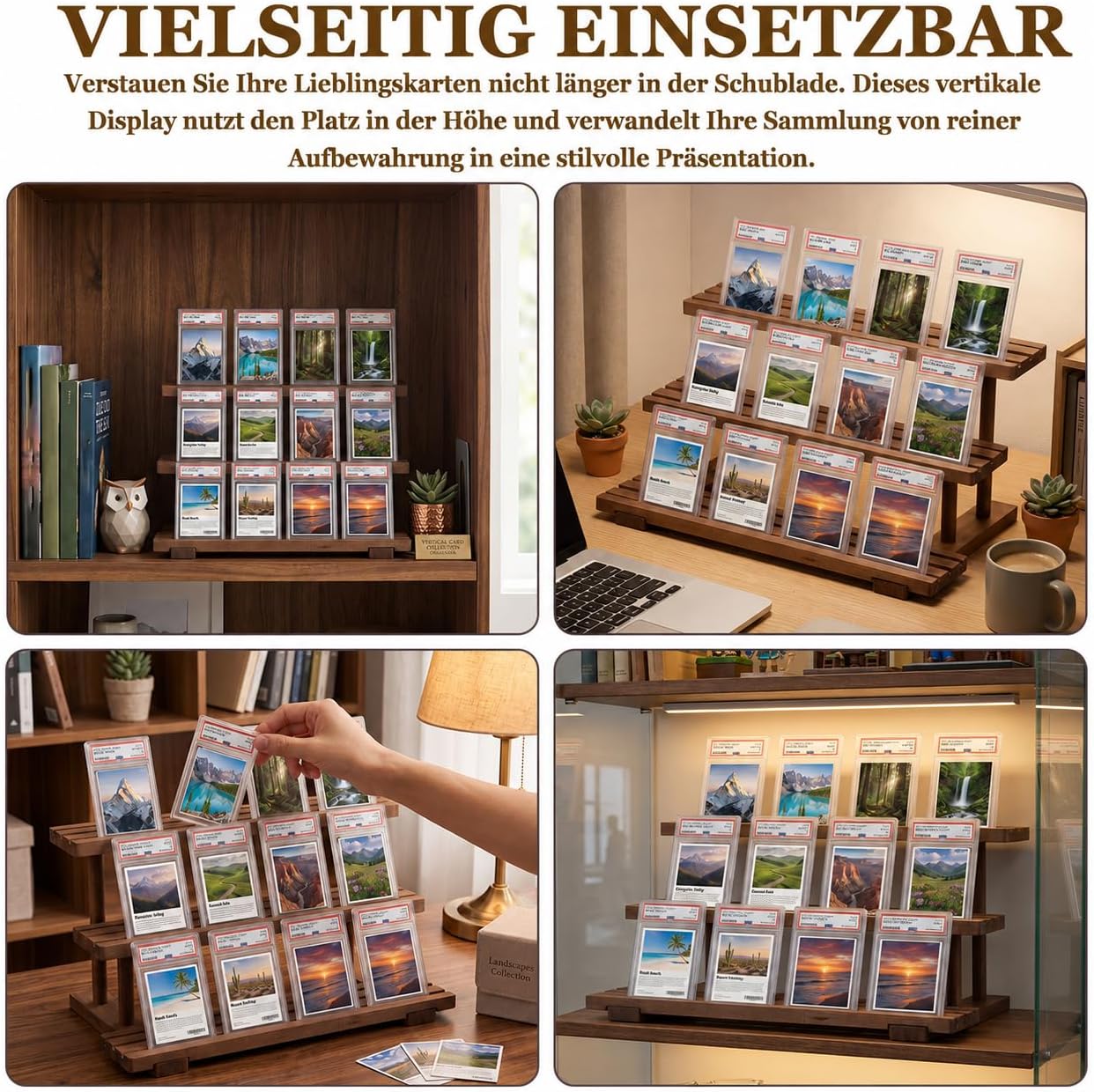 Kartenständer für Sammelkarten, 3-stöckiger Karten Display