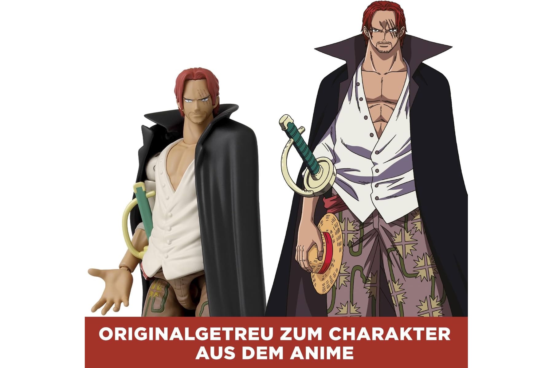 BANDAI – Anime Heroes – One Piece Figur – Lorenor Zorro 17 cm Three Sword Style – Offizielle Lizenz One Piece – Bewegliche Manga Figur Zorro 3 Schwerter – Spielzeug für Kinder ab 4 Jahren – 37052