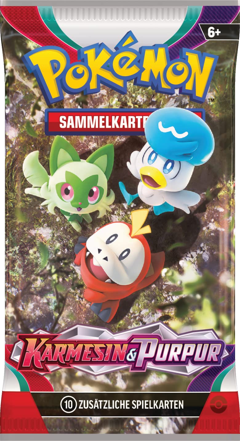 Pokémon-Sammelkartenspiel: Top-Trainer-Box Karmesin & Purpur (Koraidon) (9 Boosterpacks & Premium-Zubehör)