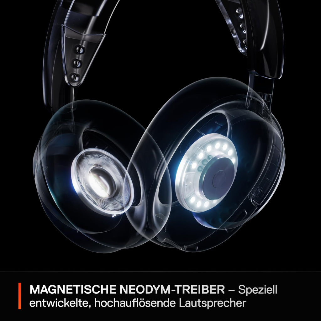 SteelSeries Arctis Nova 3P Wireless - PS5 Headset & PC Gaming Headset – App-Steuerung – 40 Std. Akku – Neodym-Magnet-Treiber – 2,4 GHz/Bluetooth – Abnehmbares Mikrofon – Für PS5, PC, Switch - Schwarz