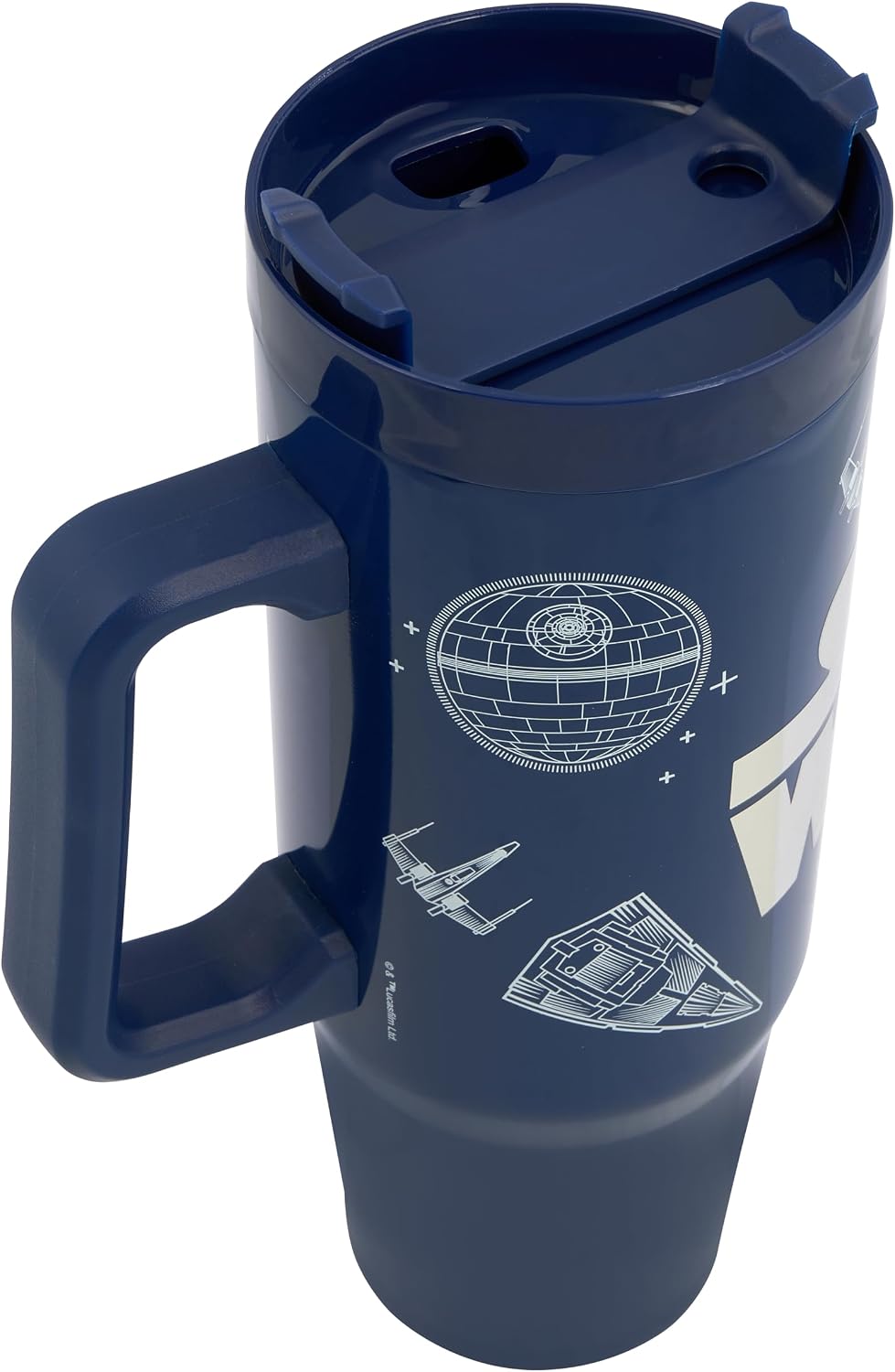 Star Wars Lucas Isolierter Becher mit Strohhalm und Deckel, 900 ml, offizieller Merchandise-Artikel von Polar Gear Vehicles, Reisebecher, doppelwandiger Edelstahlbecher, Isolierbecher