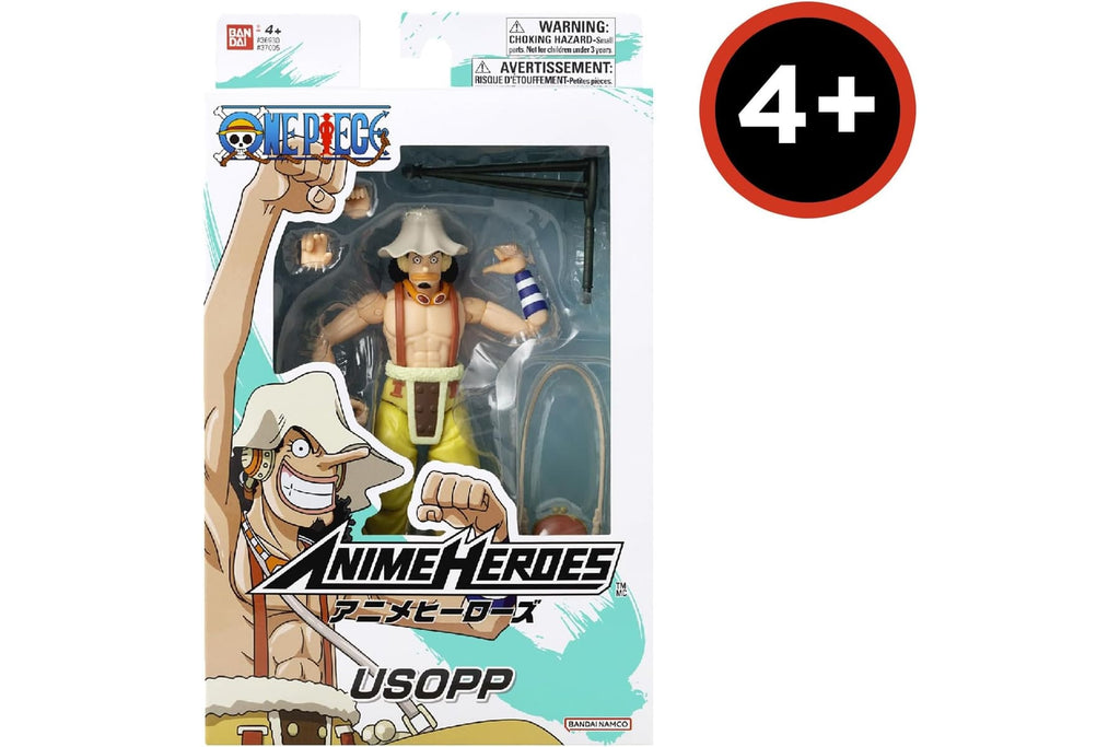 BANDAI – Anime Heroes – One Piece Figur – Lorenor Zorro 17 cm Three Sword Style – Offizielle Lizenz One Piece – Bewegliche Manga Figur Zorro 3 Schwerter – Spielzeug für Kinder ab 4 Jahren – 37052