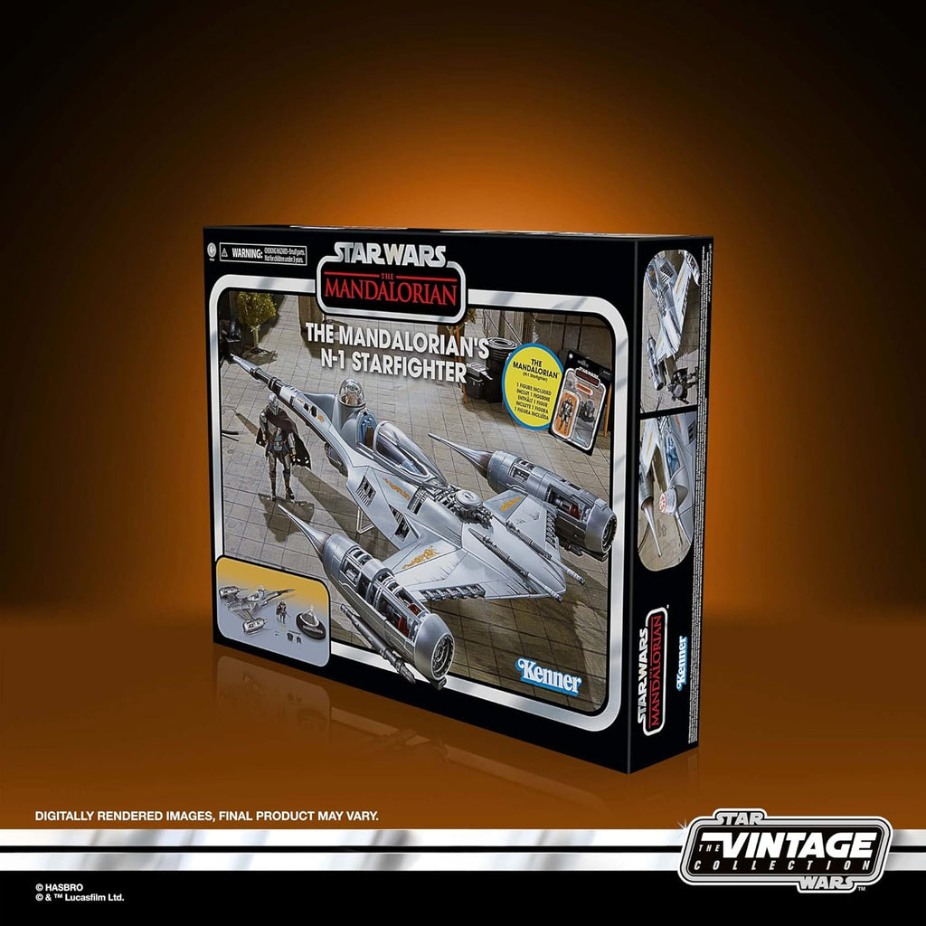 Hasbro Star Wars The Vintage Collection Mandalorian's N-1 Starfighter, Action-Figur (9,5 cm) und Fahrzeug zu The Mandalorian