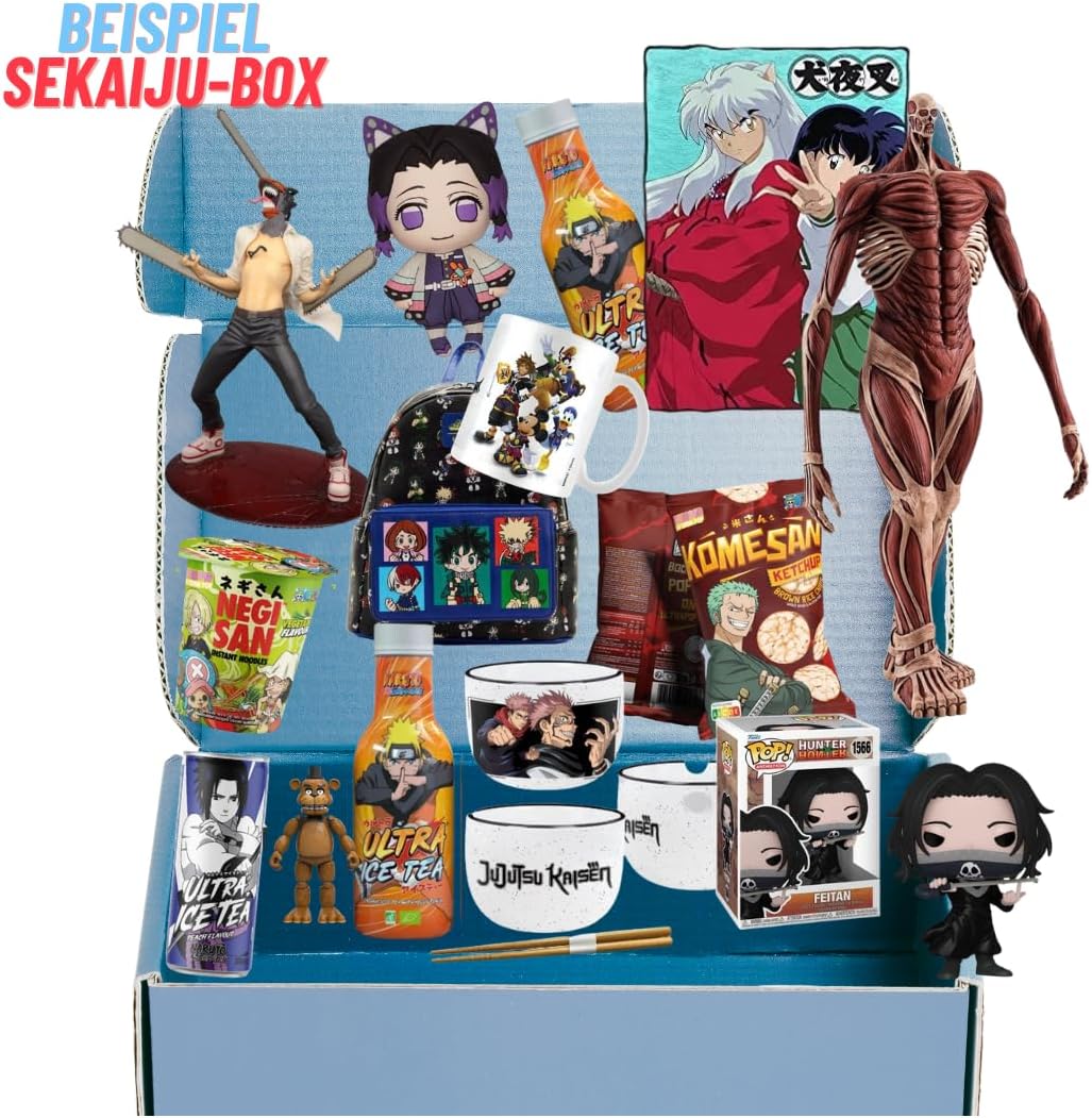 [Anime-Box] Chibi - Box / Exklusive Fanbox – Sammlerbox mit 6 Merchandiseartikeln, Figuren & Collectibles für leidenschaftliche Anime-Fans - Ideale Geschenkidee für Animefans (Chibi-Box / Klein)