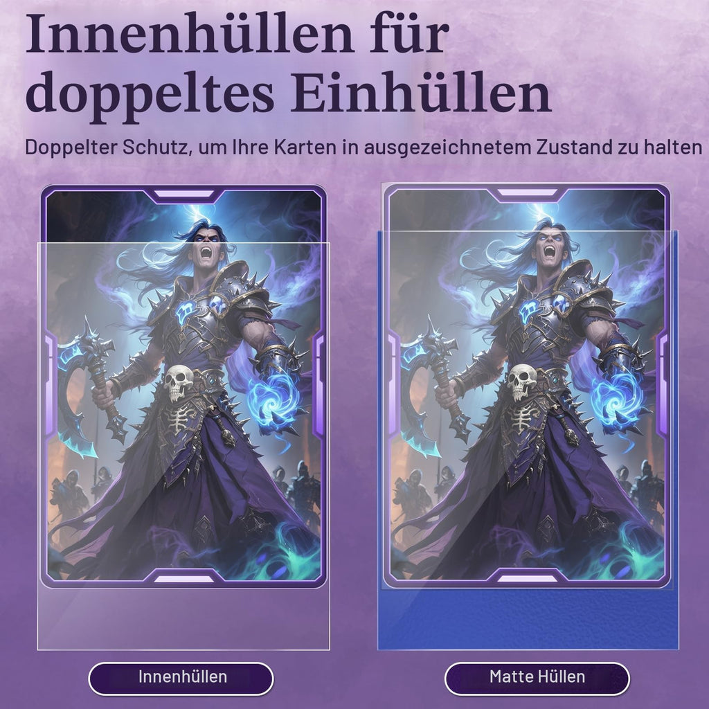 600ct Sammelkartenhülle Perfekte Passform MTG Kartenhüllen Sportkartenschutz für Fotokarte, Standard TCG Karten Sleeve Fit für Magic Baseball Card 66 * 91 mm (600)