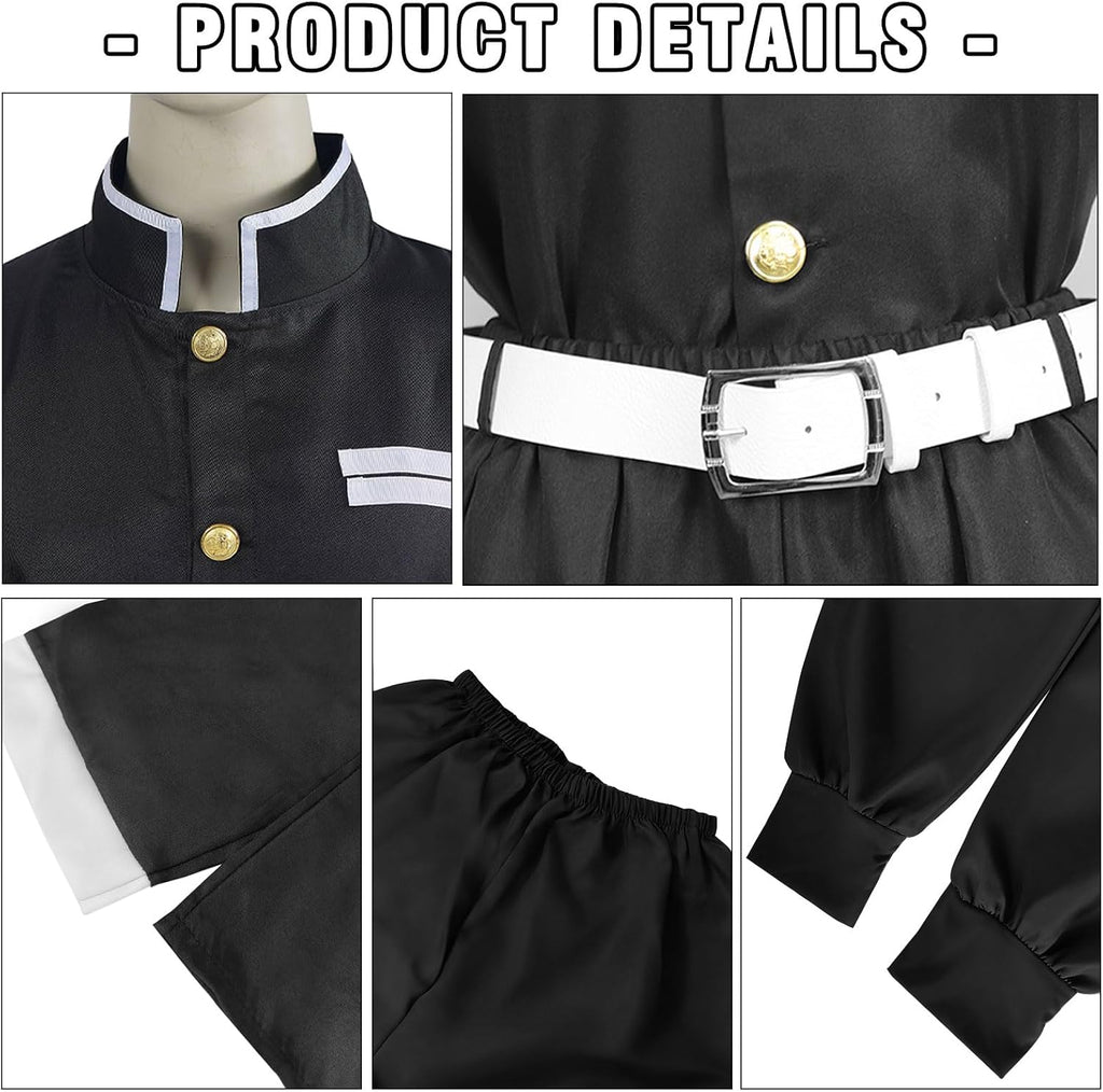 Bocguy Anime Cosplay, Giyuu/Shinobu/Mitsuri/Muichirou/Tanjiro/Nezuko/Zenitsu Anime Kostüm Erwachsene, Animecharakter Kimono Uniform für Karneval Halloween Cosplayparty AnimeConventions