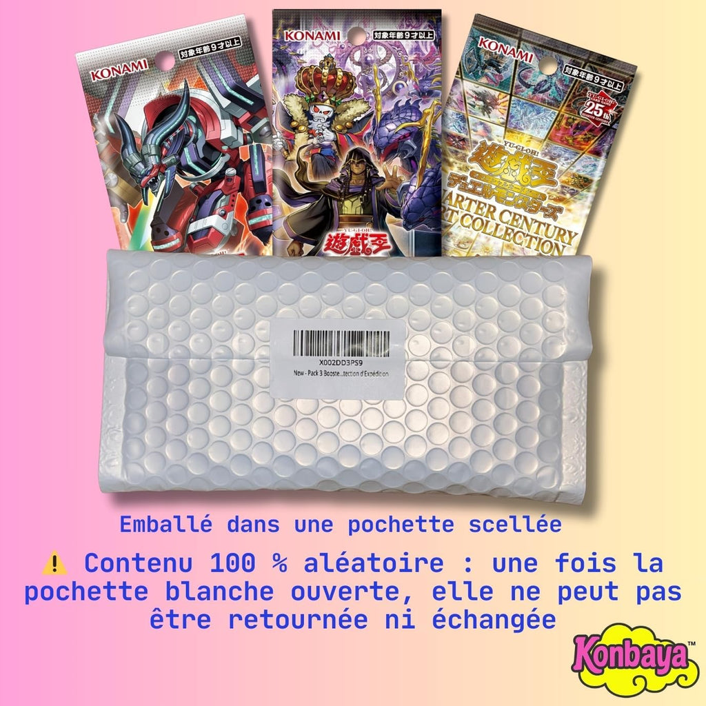 Pack 3 Boosterpacks YU-Gi-Oh! Japanisch zufällig – Offizielle Karten – Konbaya Selection – Versandschutz