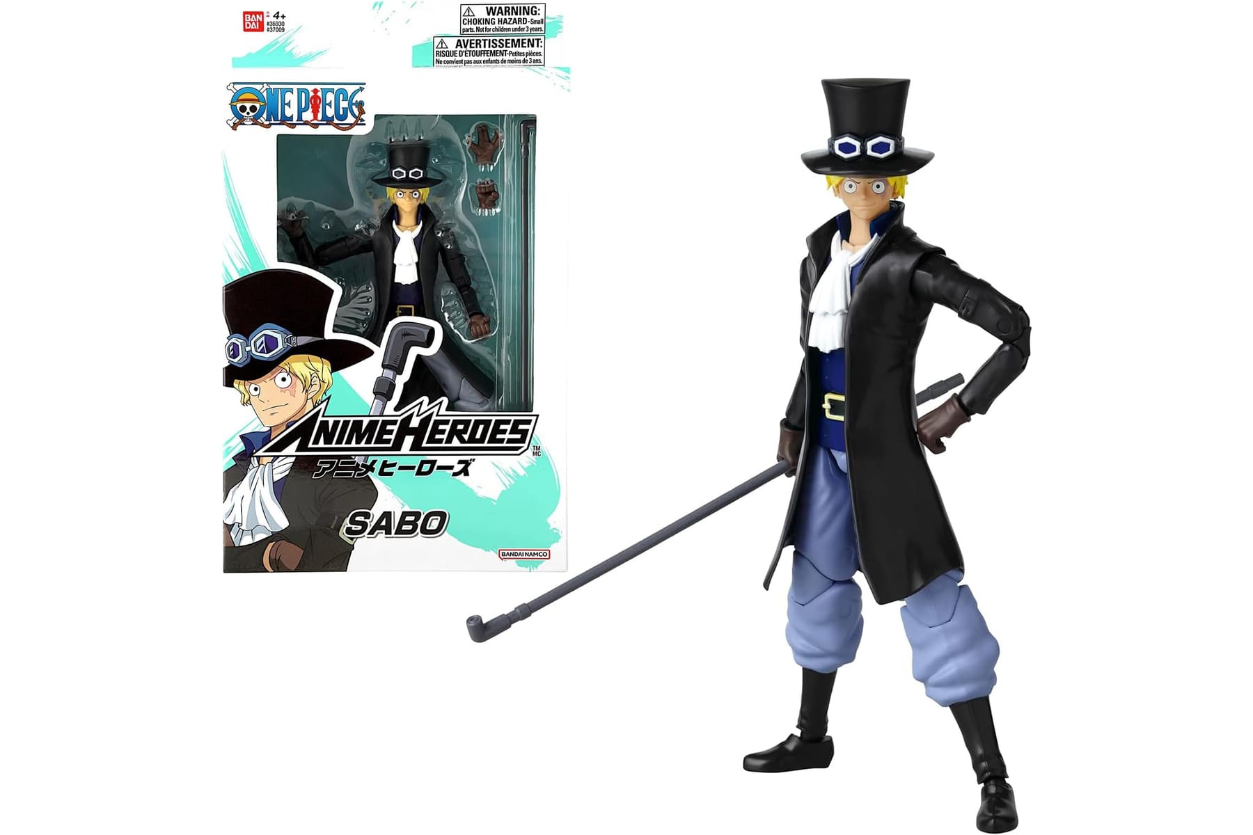 BANDAI – Anime Heroes – One Piece Figur – Lorenor Zorro 17 cm Three Sword Style – Offizielle Lizenz One Piece – Bewegliche Manga Figur Zorro 3 Schwerter – Spielzeug für Kinder ab 4 Jahren – 37052