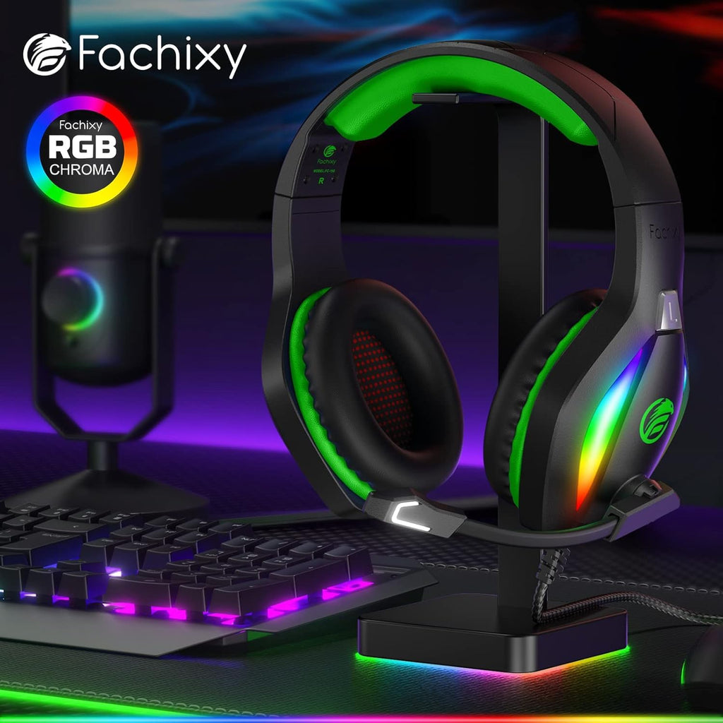 Fachixy Wireless Gaming Headset mit Mikrofon für PS5, PS4, PC, Mac, Switch