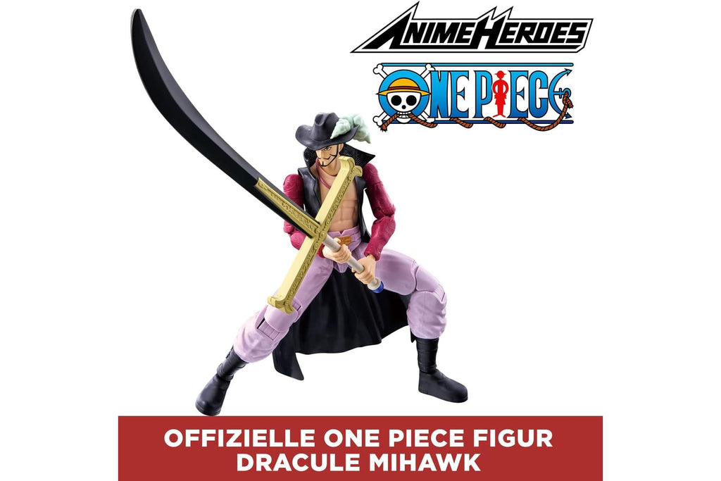 BANDAI – Anime Heroes – One Piece Figur – Lorenor Zorro 17 cm Three Sword Style – Offizielle Lizenz One Piece – Bewegliche Manga Figur Zorro 3 Schwerter – Spielzeug für Kinder ab 4 Jahren – 37052