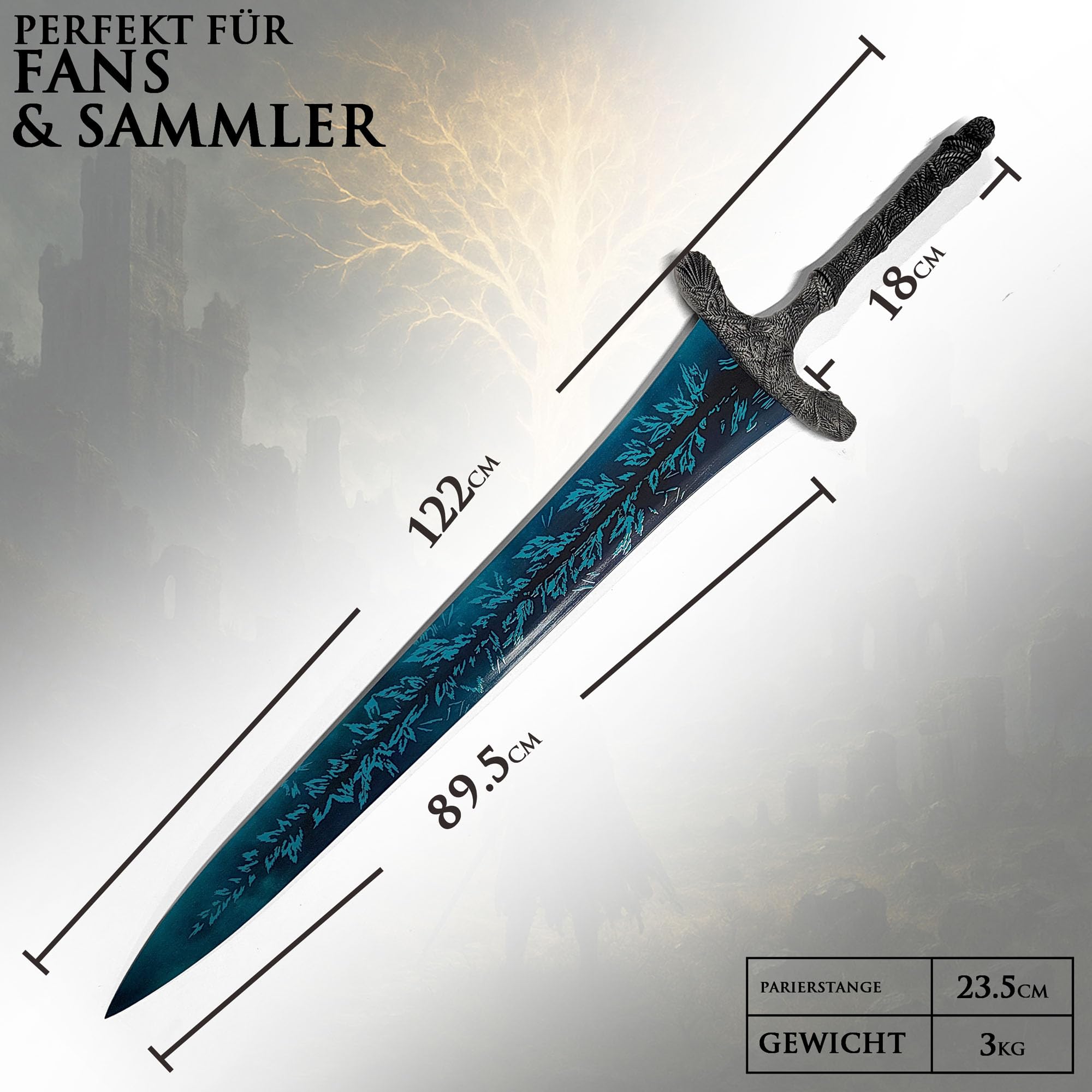 Elden Ring Schwert & Katana Repliken | Gamer Sword | Sammlerschwert & Cosplay Gamer Merch Zubehör Spiel | Fans und Cosplay