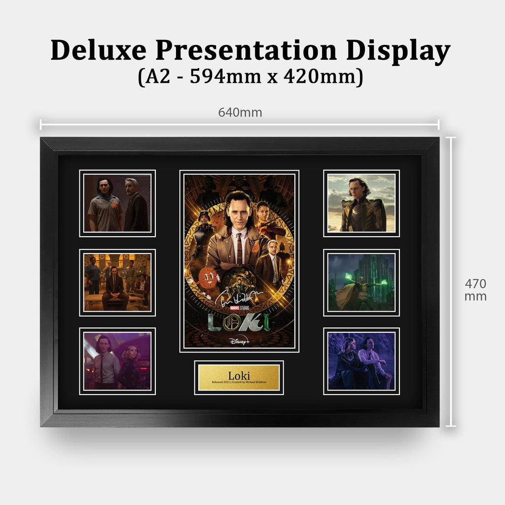 HWC Trading Loki Geschenke Gedrucktes Signiertes Autogramm Foto für Fans von Fernsehn Memorabilien - A3 Gerahmt