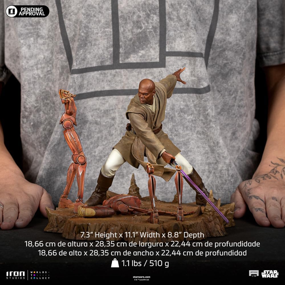 Iron Studios Mace WinduStar Wars Art Skala 1/10 18 cm
